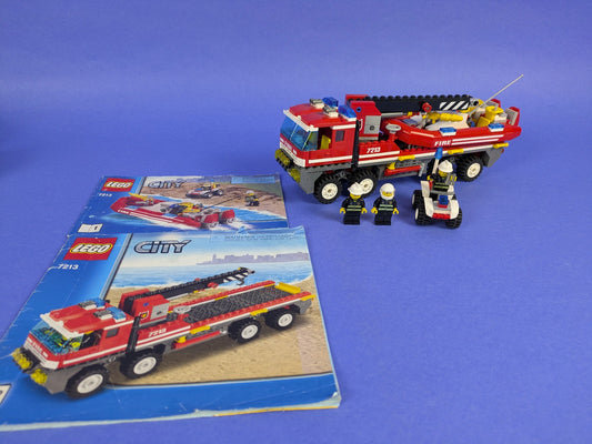 Lego Town: City: Fire: Off-Road Fire Truck & Fireboat 7213 w/ Instructions