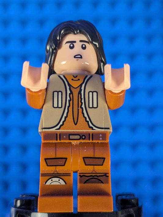 Lego Star Wars: Ezra Bridger - Dark Tan Vest, Hair sw0574 Sets 75090, 75158