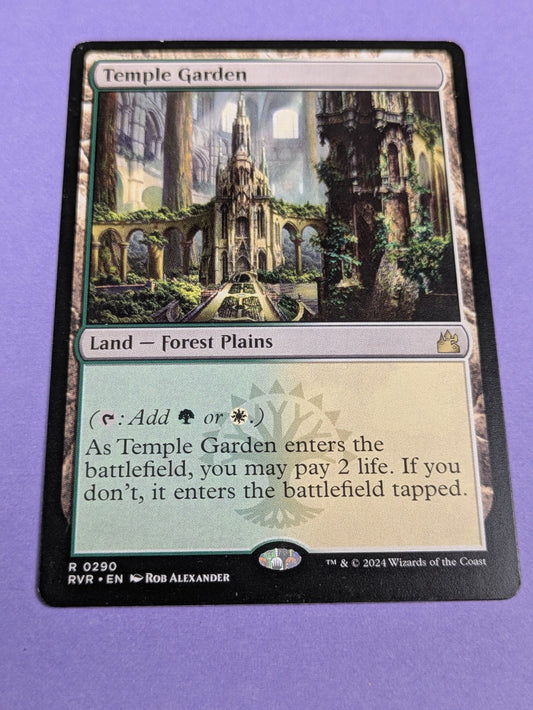 MTG Magic: Ravnica Remastered: Temple Garden #0290 Rare - NM