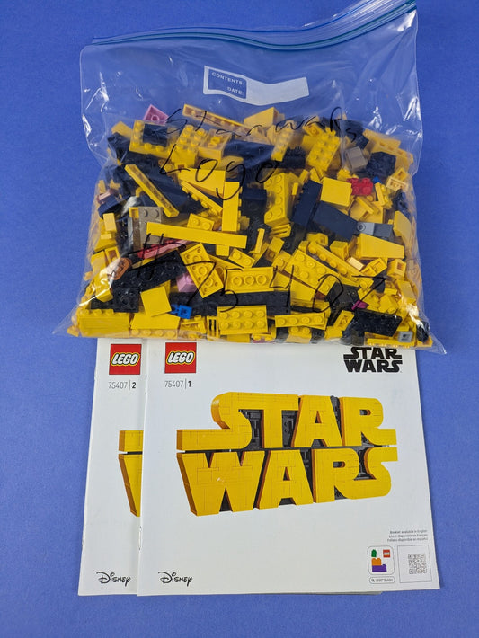 LEGO Star Wars Brick-Built Star Wars Logo 75407 Complete Set Pre-Owned