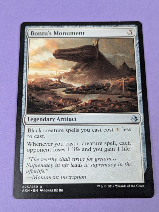 MTG Magic: Amonkhet: Bontu's Monument #225/269 Uncommon - NM