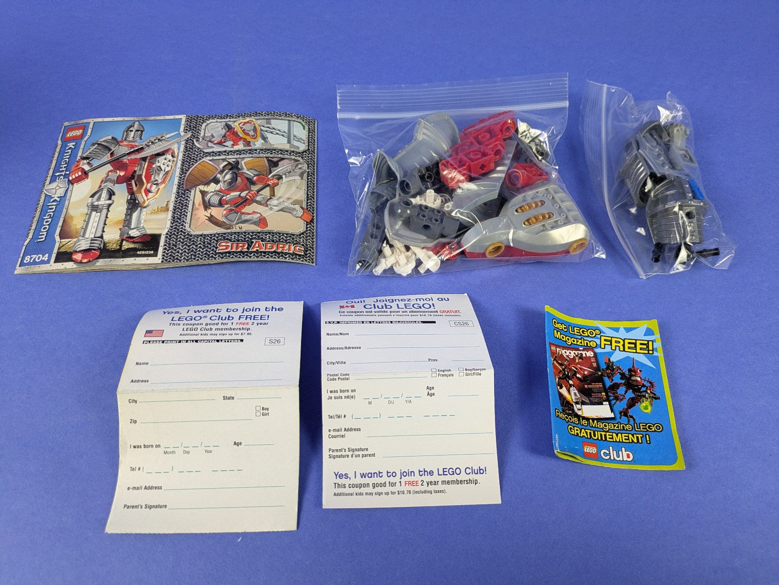 Lego Castle: Knights Kingdom II: Sir Adric 8704 Complete Set