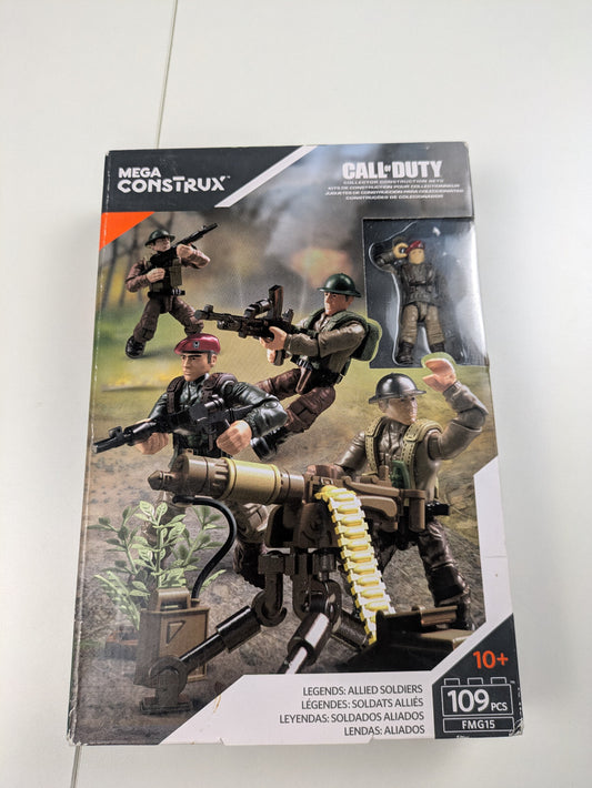 Mega Construx Call Of Duty: Legends: Allied Soldiers FMG15 - Brand New!
