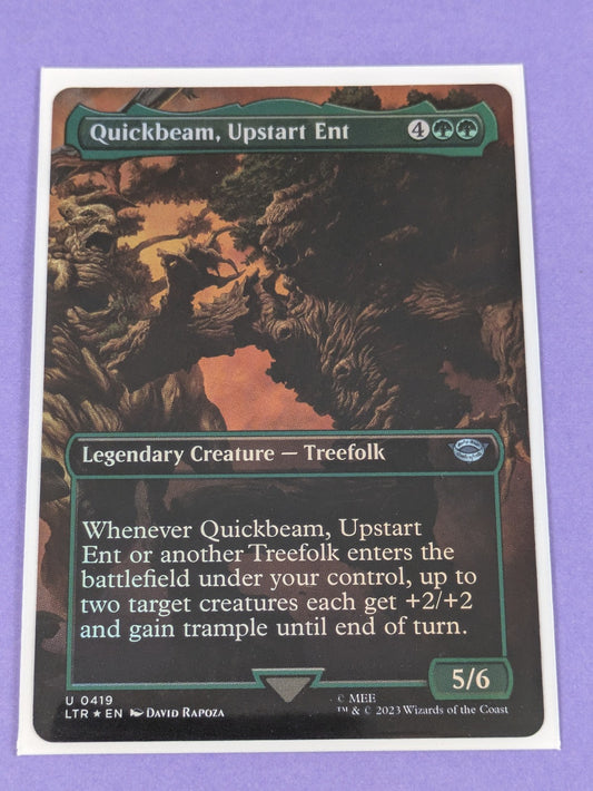 MTG: The Lord of the Rings: Quickbeam, Upstart Ent Borderless #0419 Uncommon NM