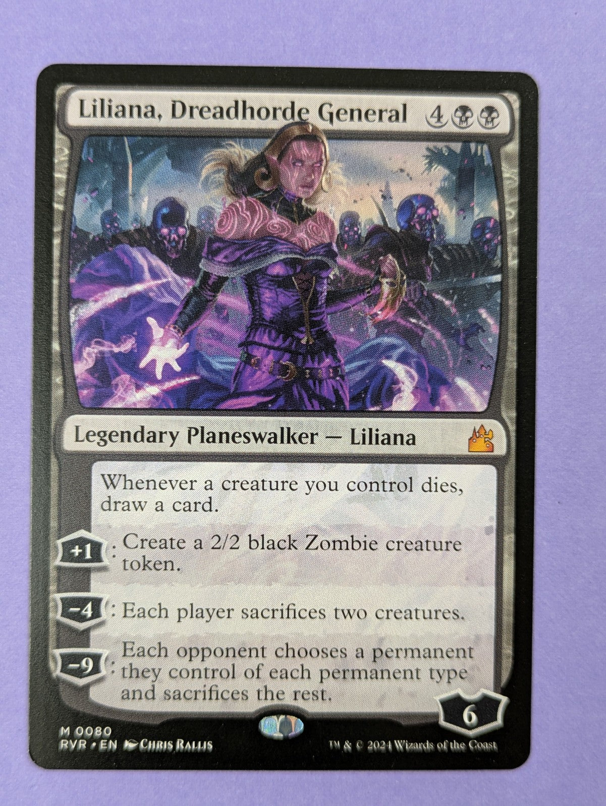 MTG Magic: Ravnica Remastered: Liliana, Dreadhorde General #0080 Mythic - NM