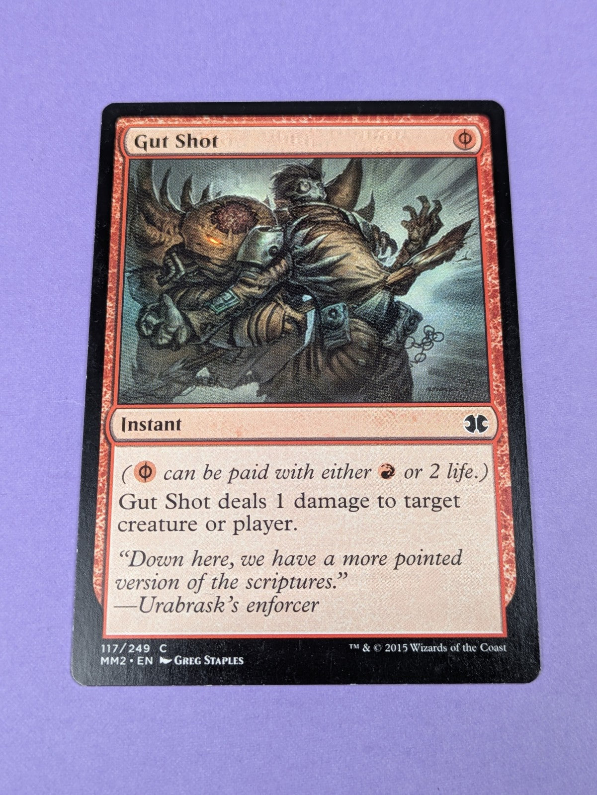 MTG Magic: Modern Masters 2015: Gut Shot #117/249 Common- NM