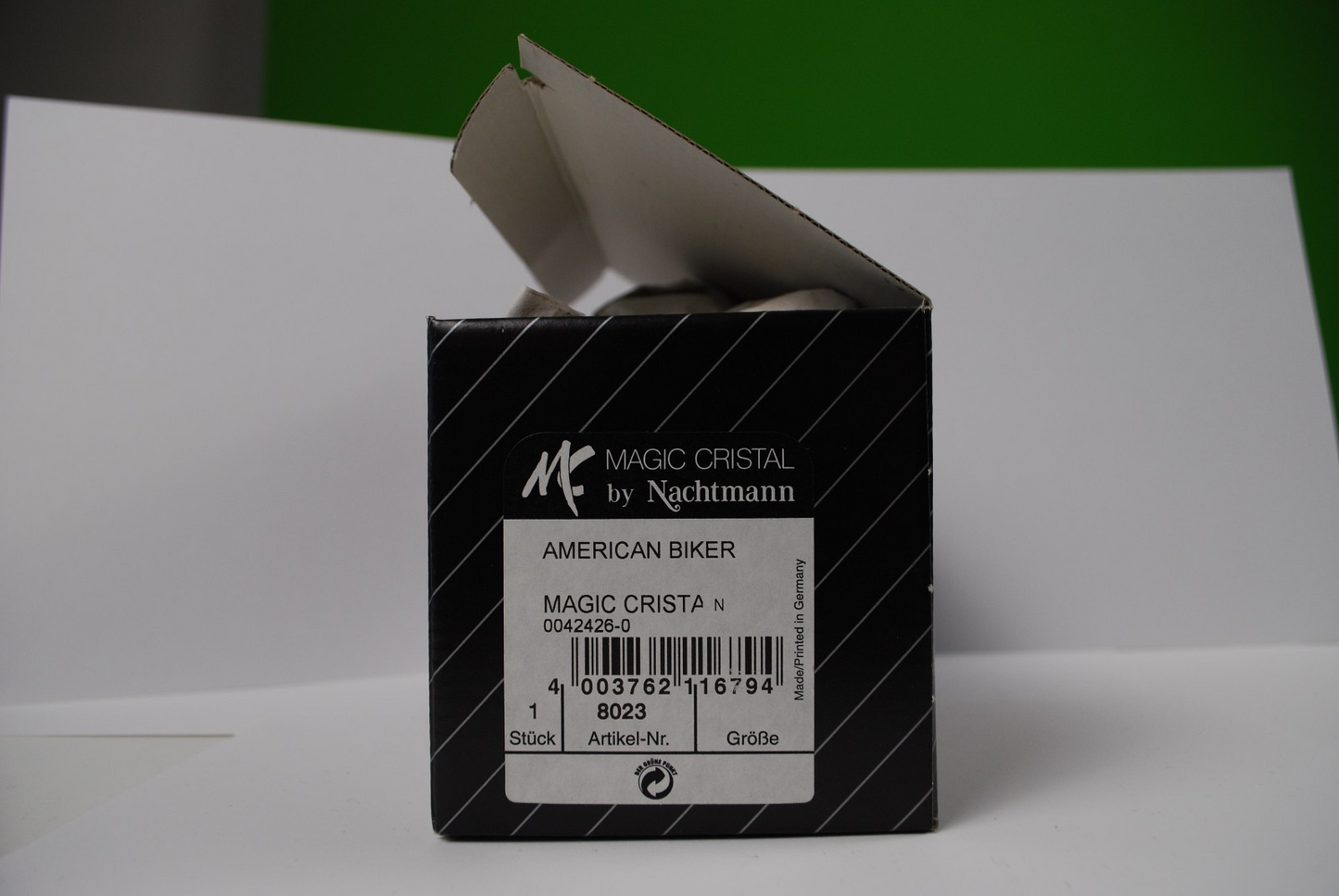 Hofbauer Magic Crystal American Biker Glass Retro Motorcycle Paperweight