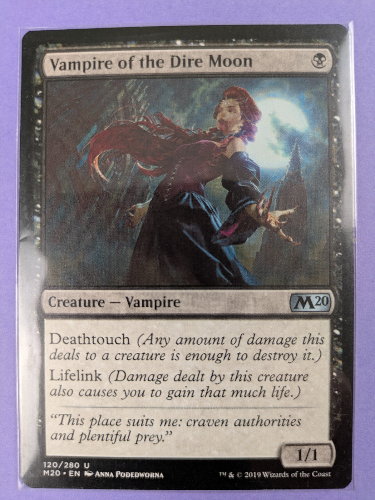 MTG Magic: Core Set 2020: Vampire of the Dire Moon # 120/280 Uncommon - NM