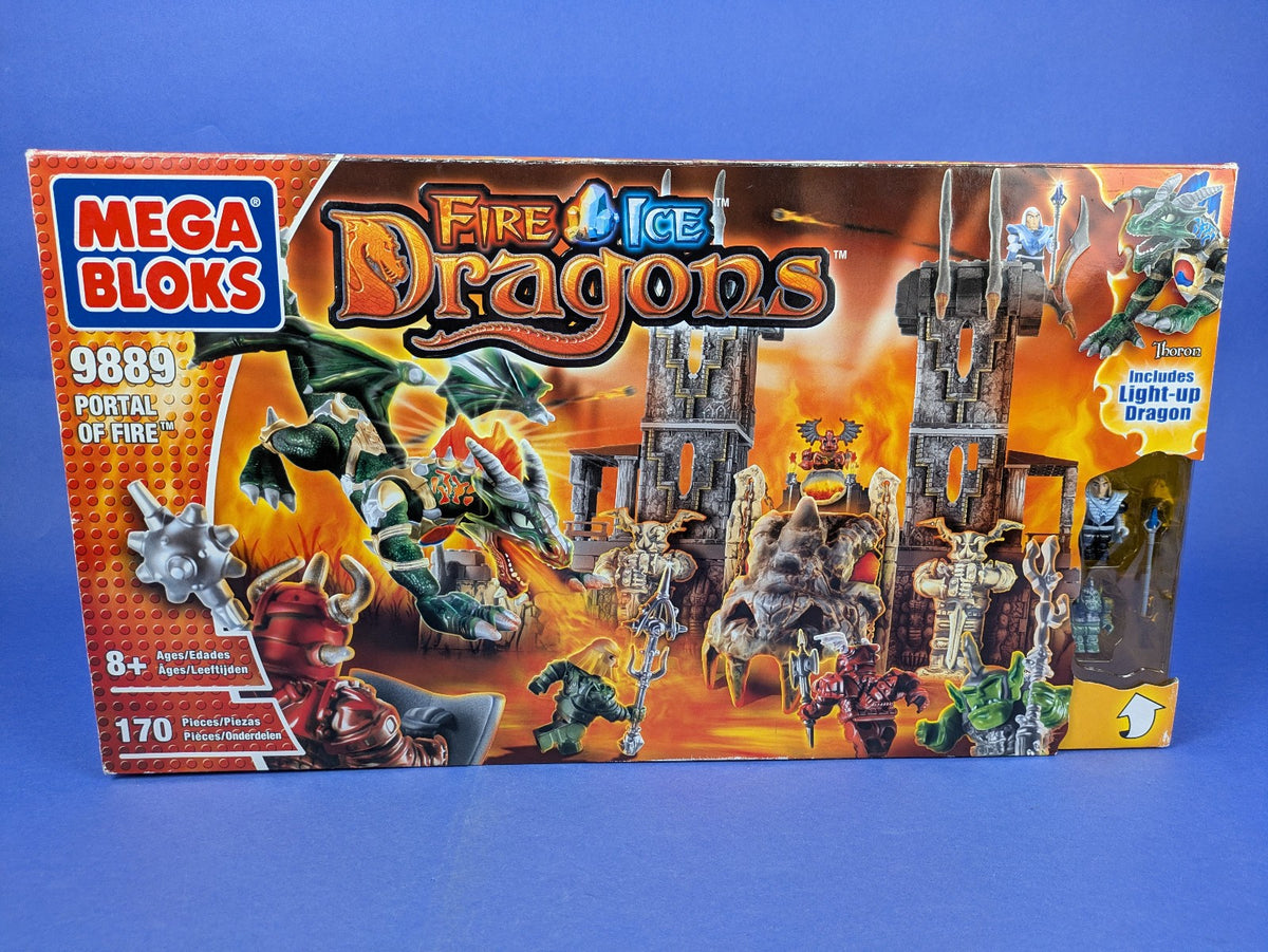 MEGA BLOKS Fire & Ice Dragons Portal of Fire 9889