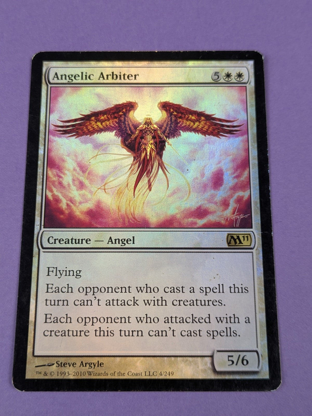 MTG Magic: Magic 2011: Angelic Arbiter Foil #4/249 Rare - LP