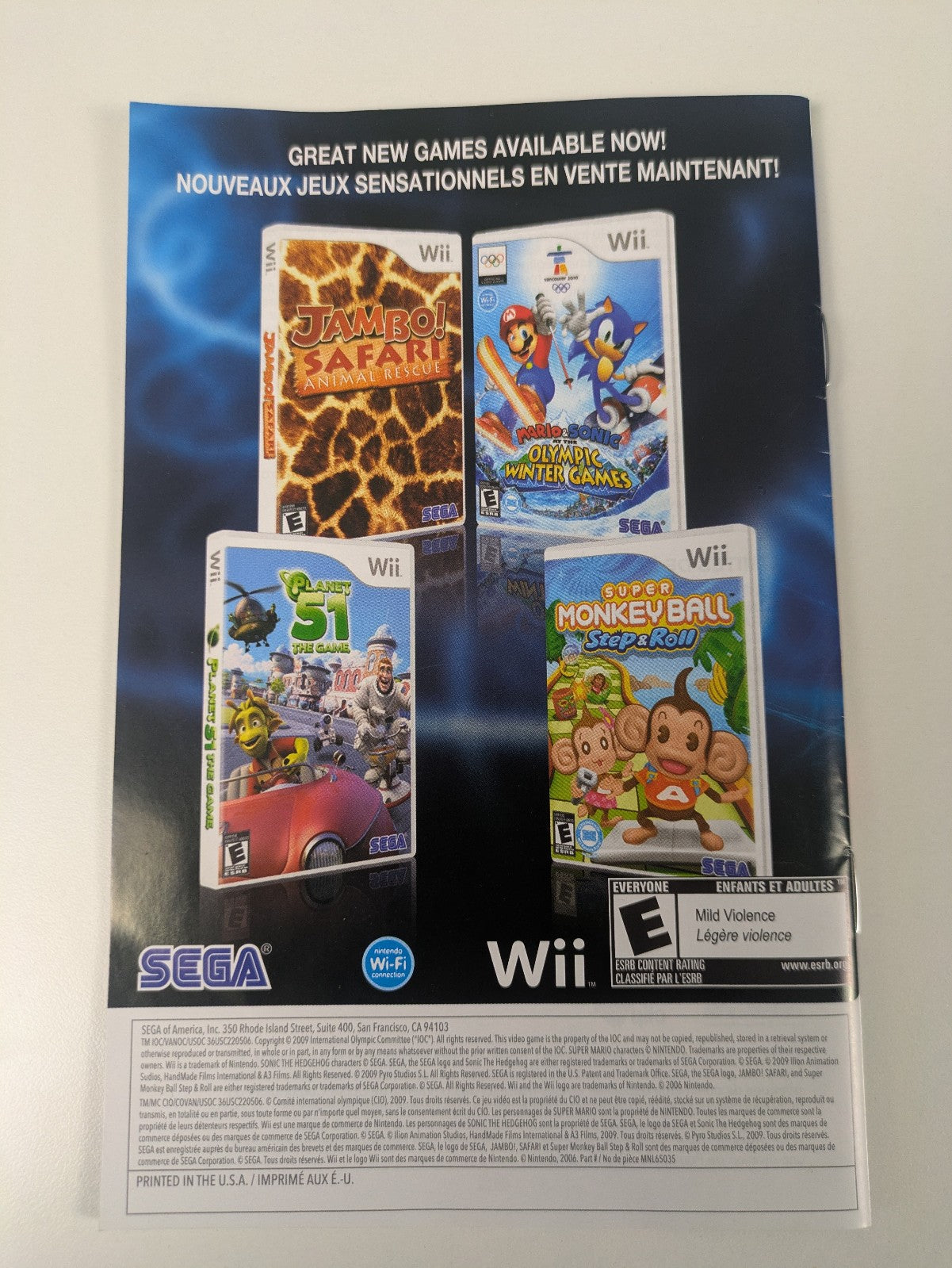 Sonic & Sega All-Stars Racing (Nintendo Wii, 2010) CIB