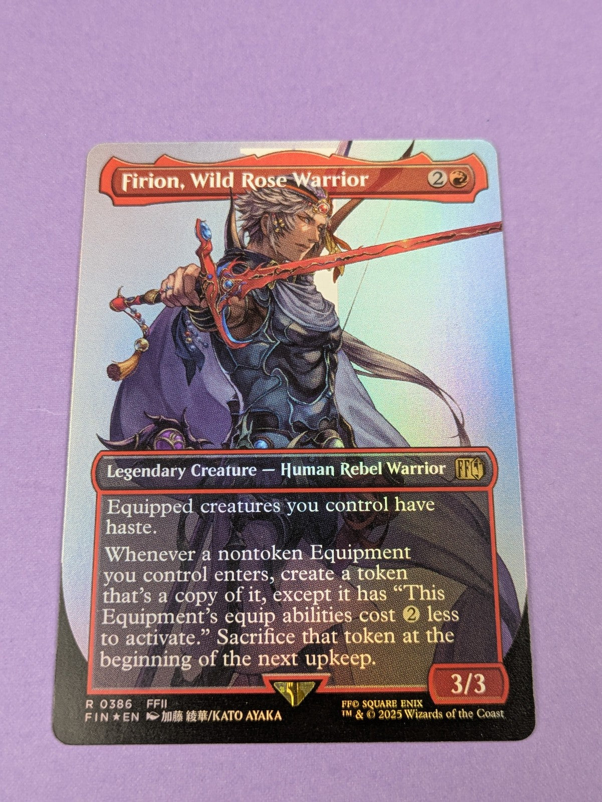 MTG Magic: FINAL FANTASY: Firion, Wild Rose Warrior Foil #0386 Rare - NM