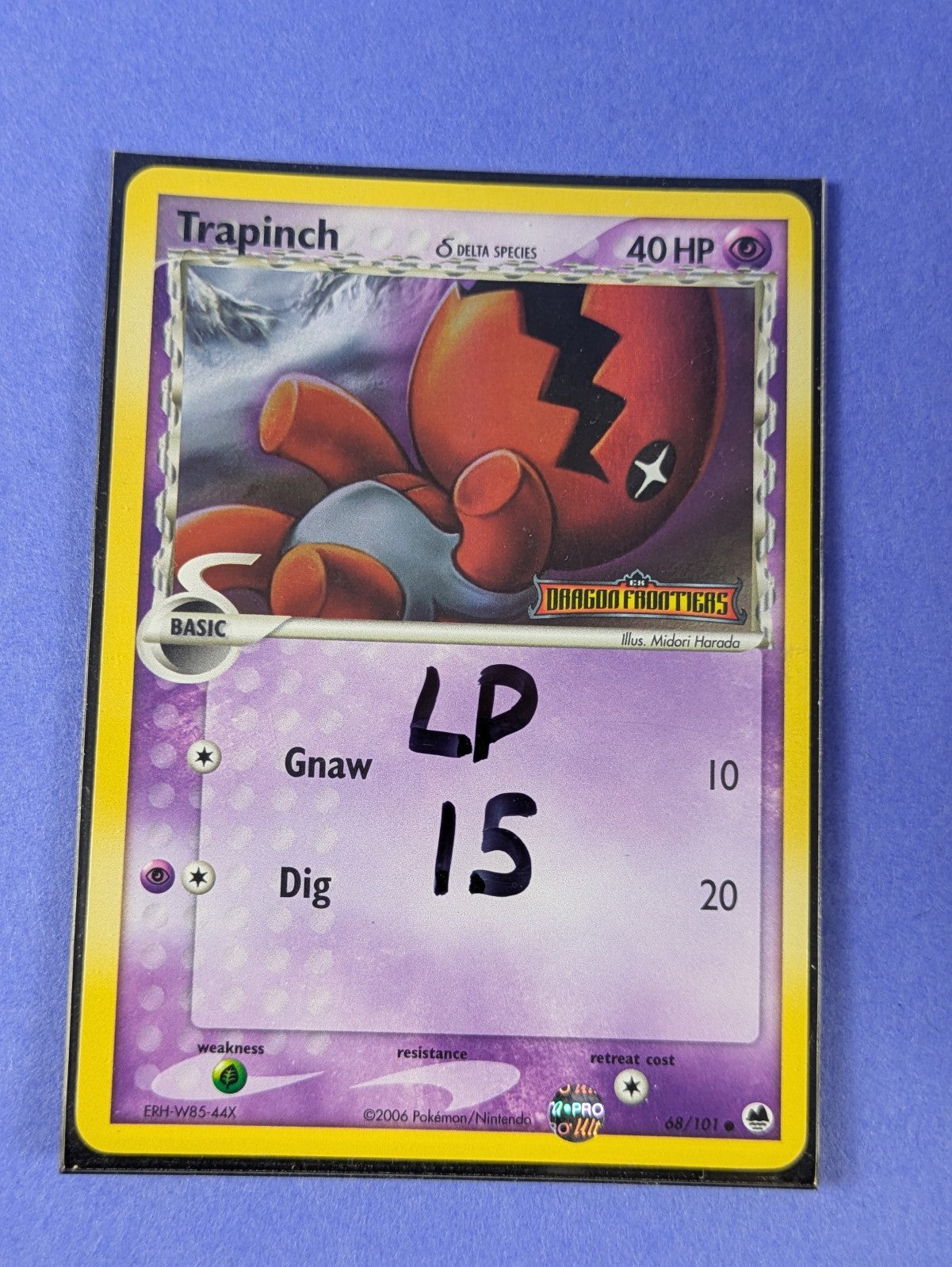 Trapinch - 68/101 - Common Reverse Holo Ex Dragon Frontiers - Pokemon - LP