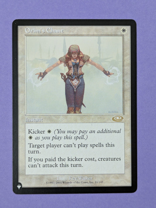 MTG Magic The Gathering: The List: Orim's Chant Reprint #11/143 Rare - NM