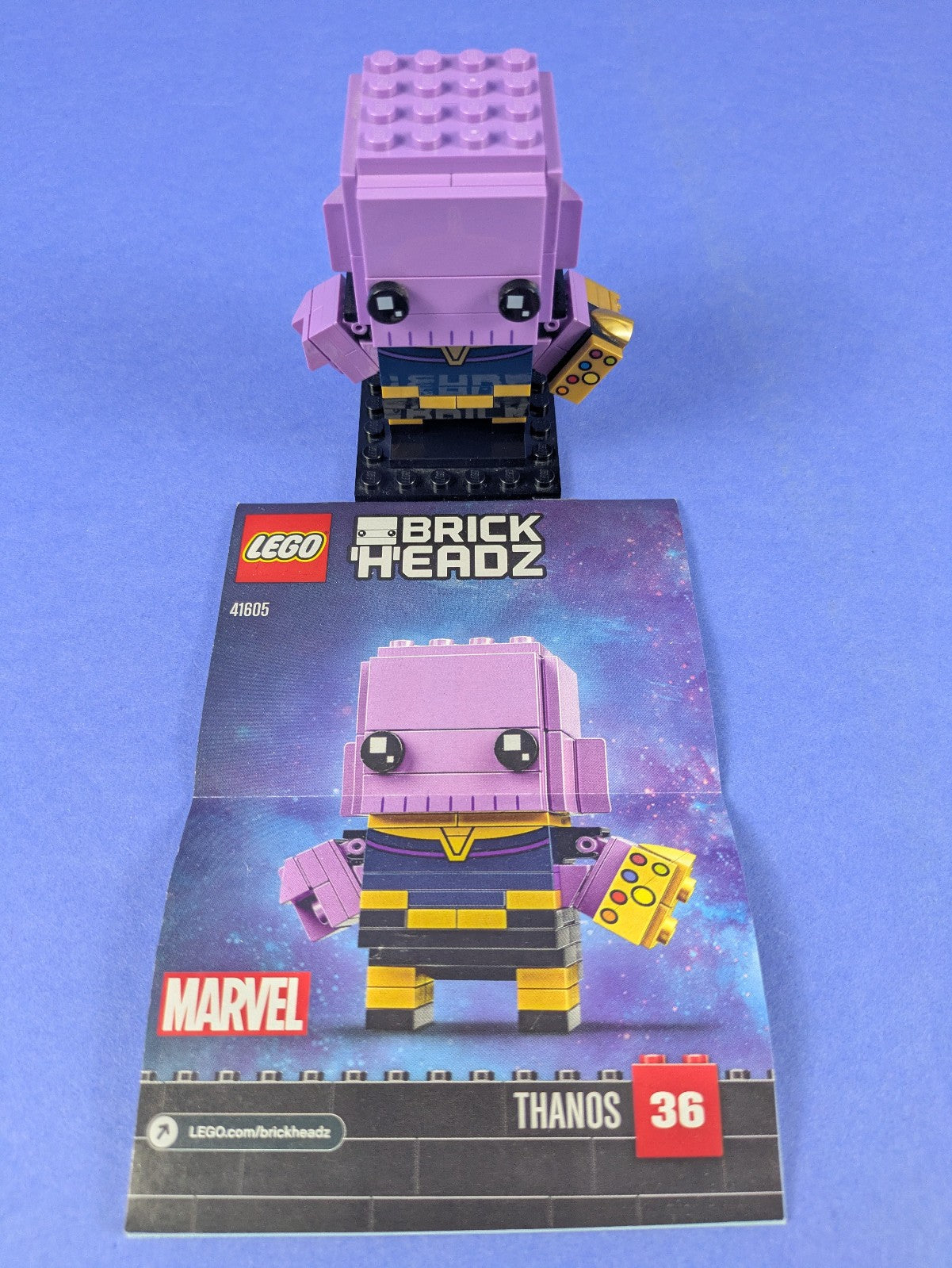 LEGO BrickHeadz Super Heroes Thanos 41605 Complete Set Pre-Owned
