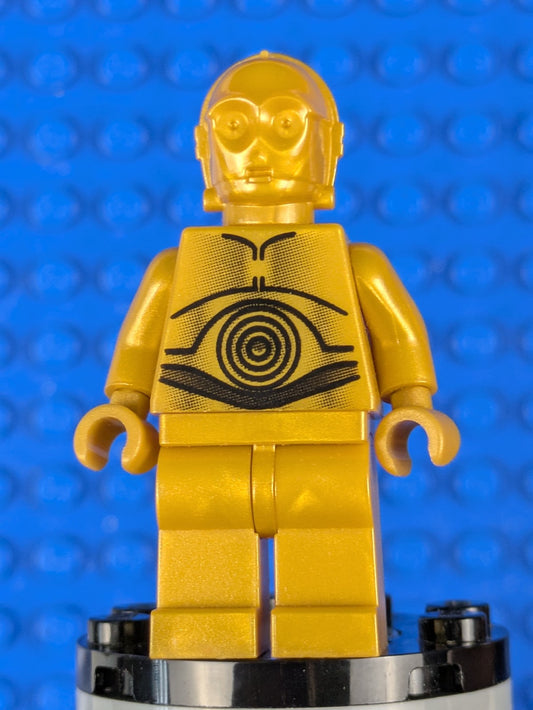 Lego Star Wars: C-3PO - Pearl Gold with Pearl Gold Hands sw0161a Set 10144, 8129
