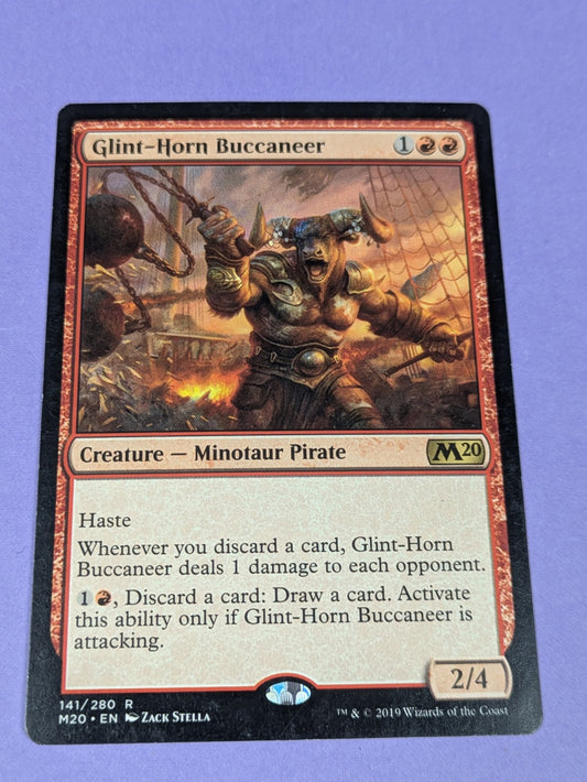 MTG Magic: Core Set 2020: Glint-Horn Buccaneer #141/280 Rare - LP