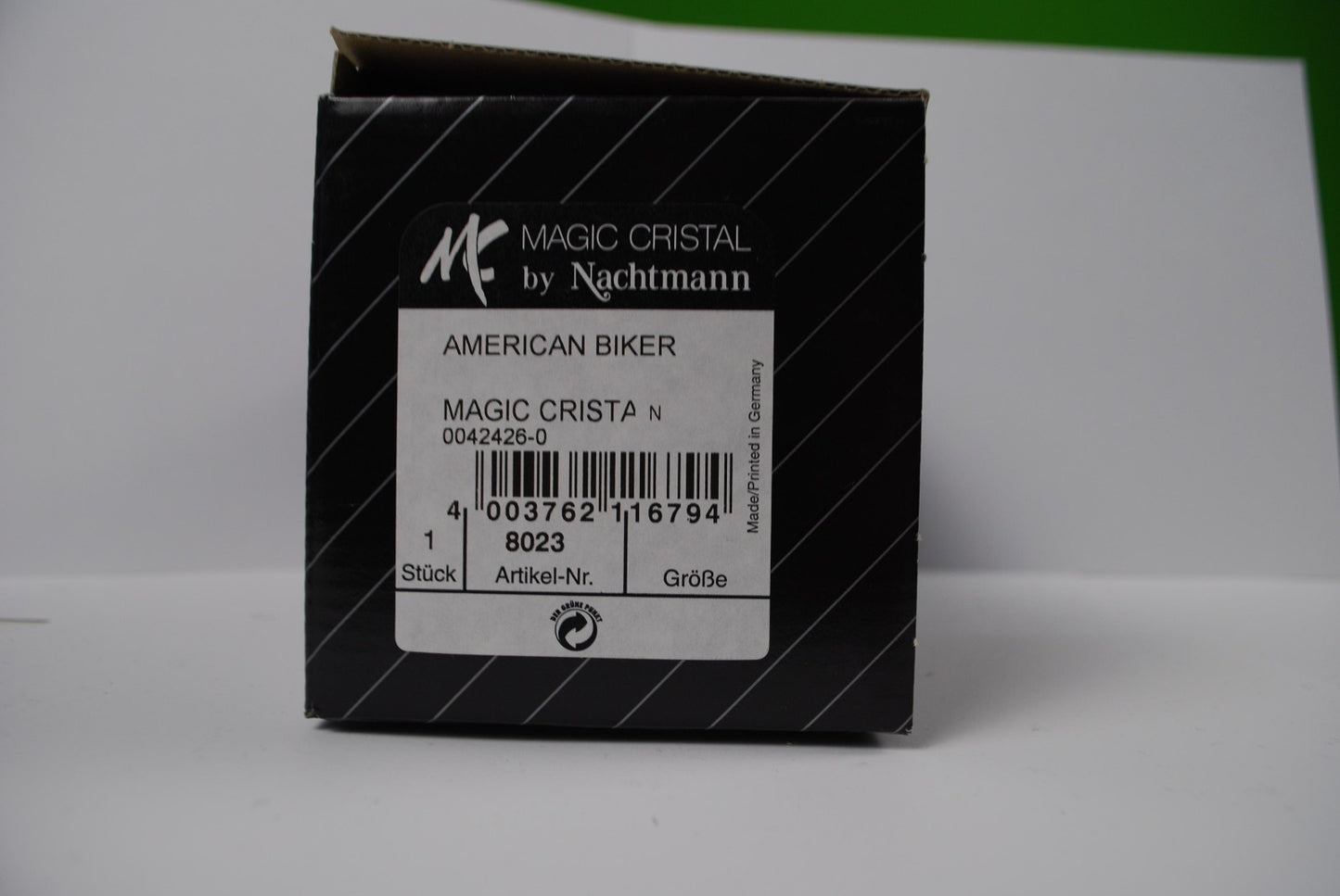 Hofbauer Magic Crystal American Biker Glass Retro Motorcycle Paperweight