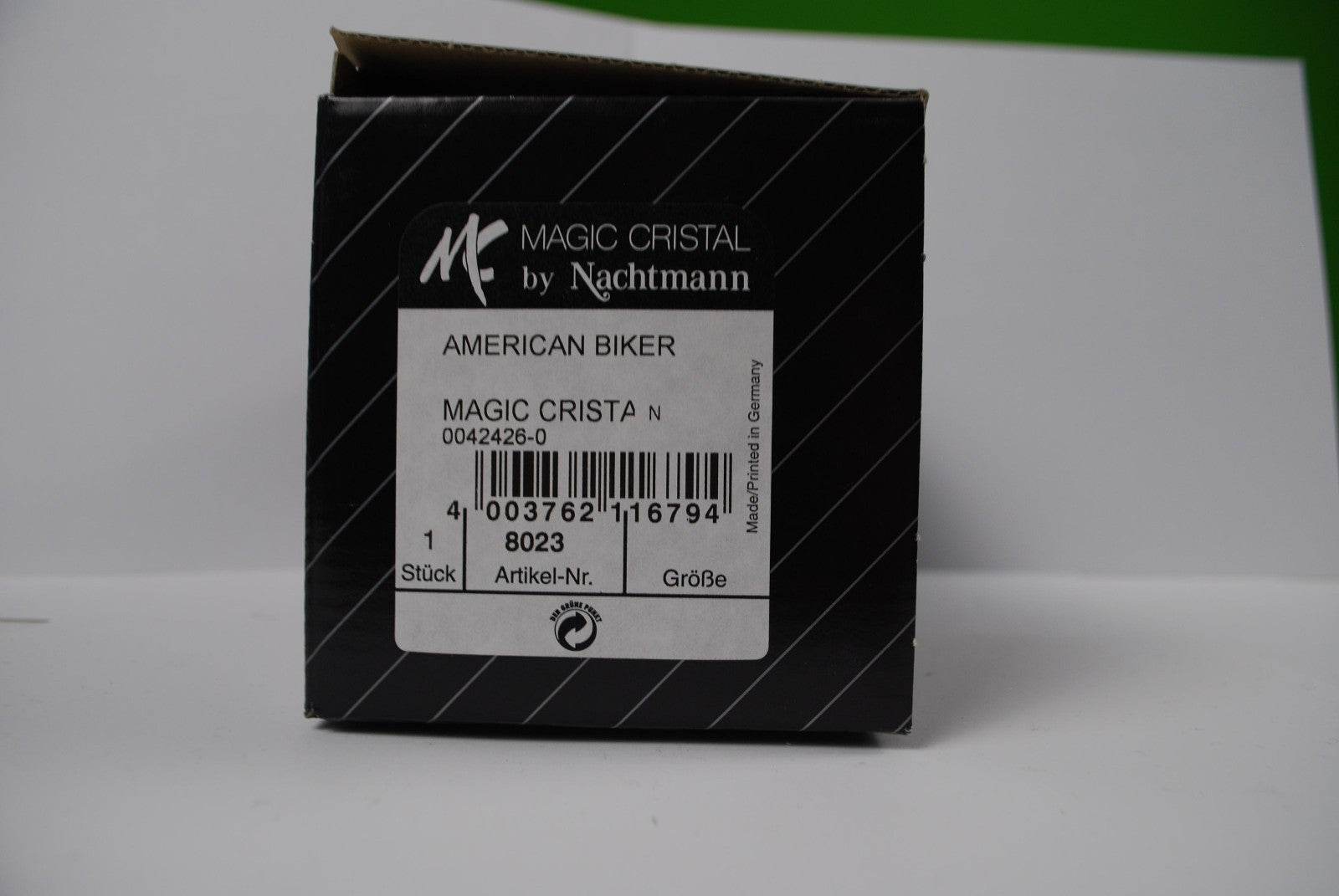 Hofbauer Magic Crystal American Biker Glass Retro Motorcycle Paperweight