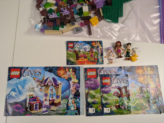 Lego Elves: Azari, Aira, & Farran 3 Sets 30259 41071 41076 - w/ Instructions