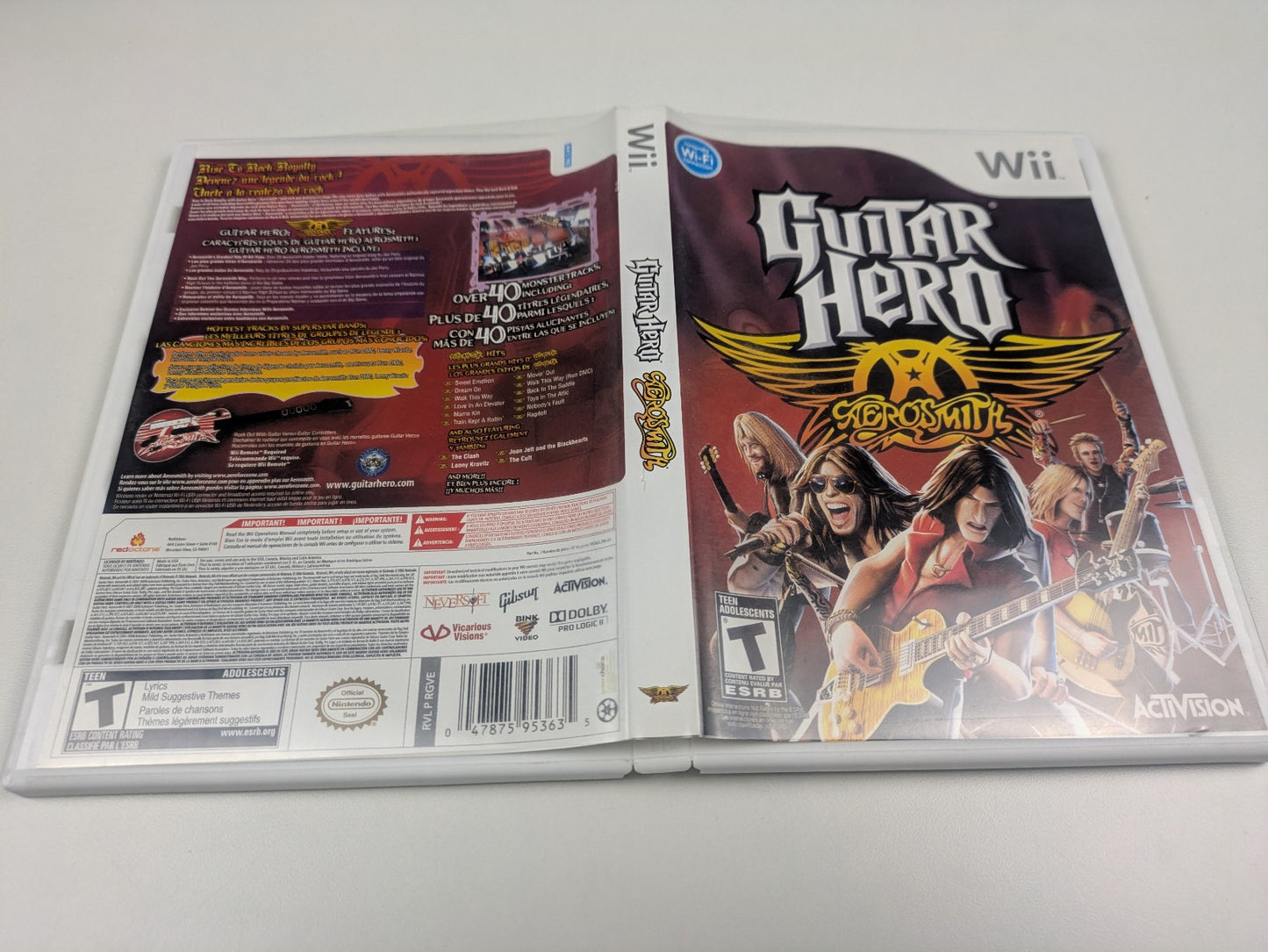 Guitar Hero: Aerosmith (Nintendo Wii, 2008) CIB