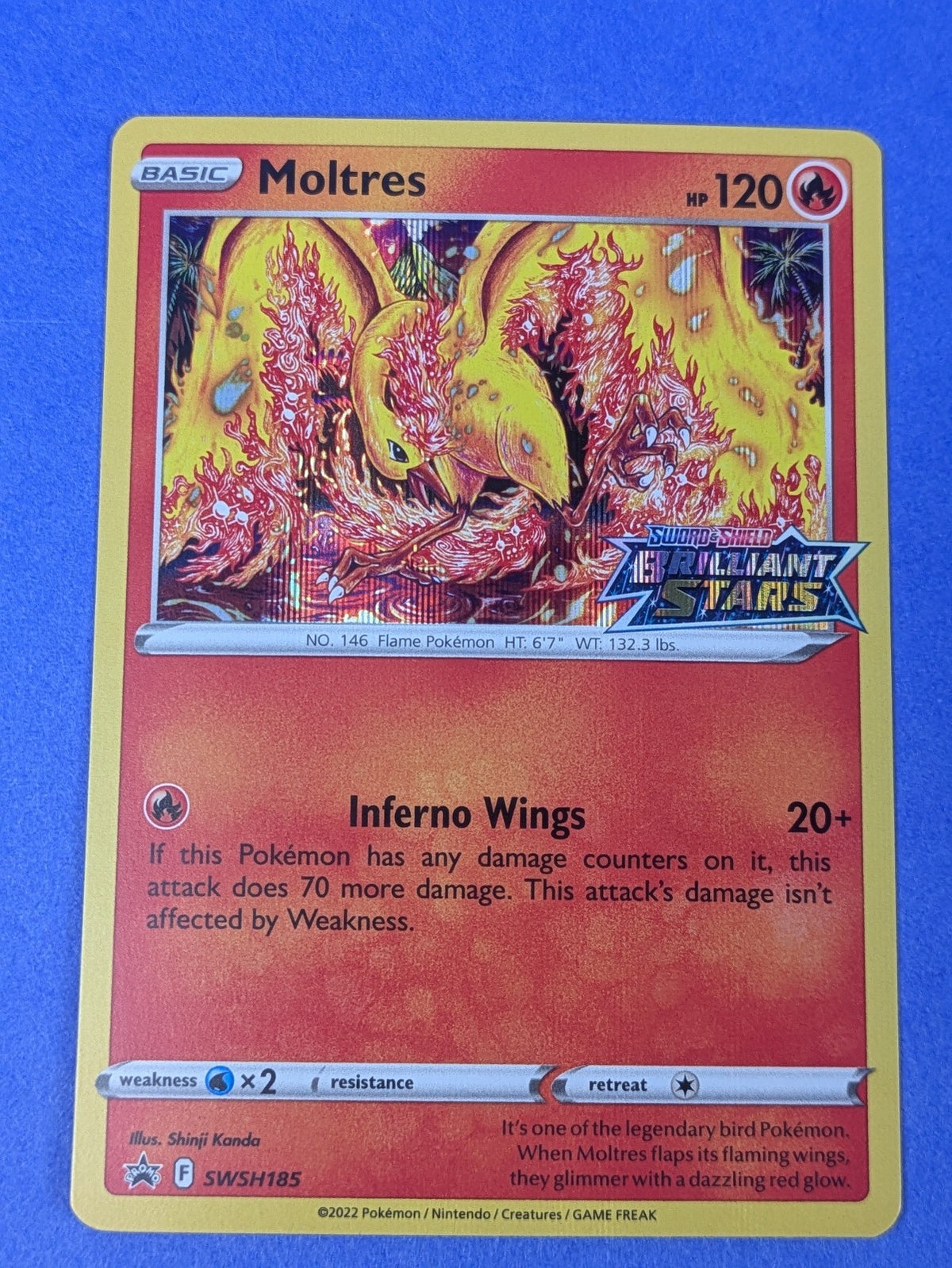 Moltres - SWSH185 - Pre-Release Promo Sword & Shield Promos - Pokemon - NM