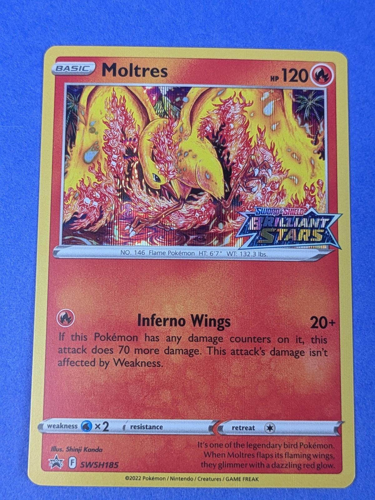Moltres - SWSH185 - Pre-Release Promo Sword & Shield Promos - Pokemon - NM
