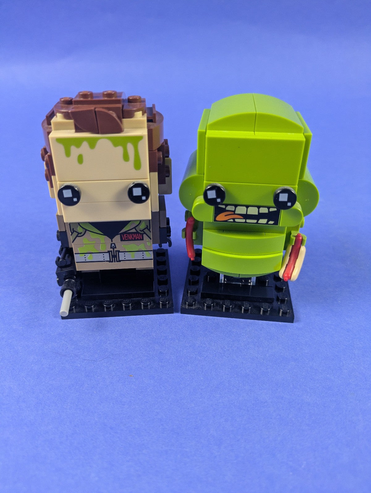 LEGO BrickHeadz Ghostbusters Peter Venkman & Slimer 41622 Complete Set Pre-Owned