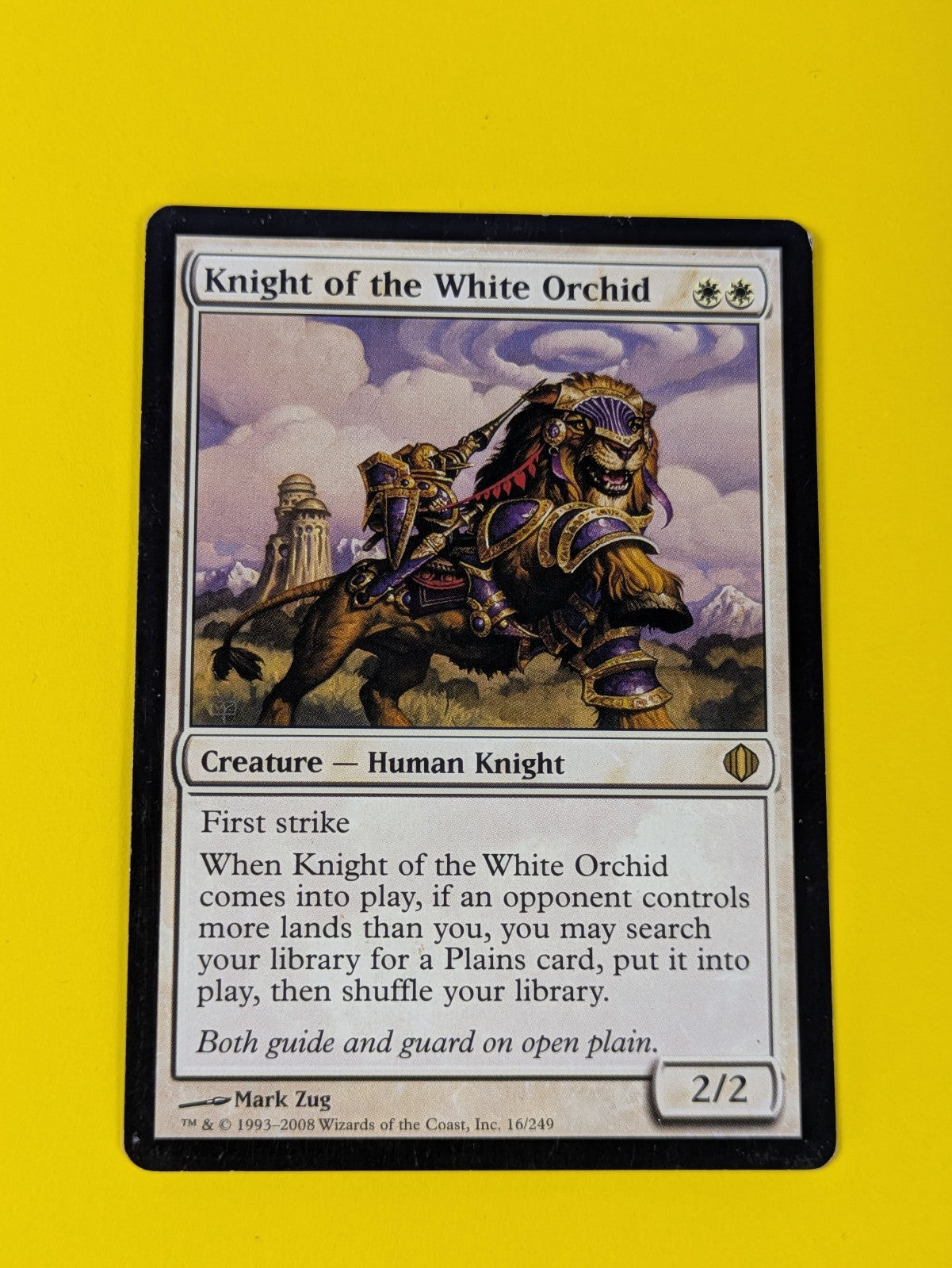 MTG Magic: Shards of Alara: Knight of the White Orchid #16/249 Rare - LP