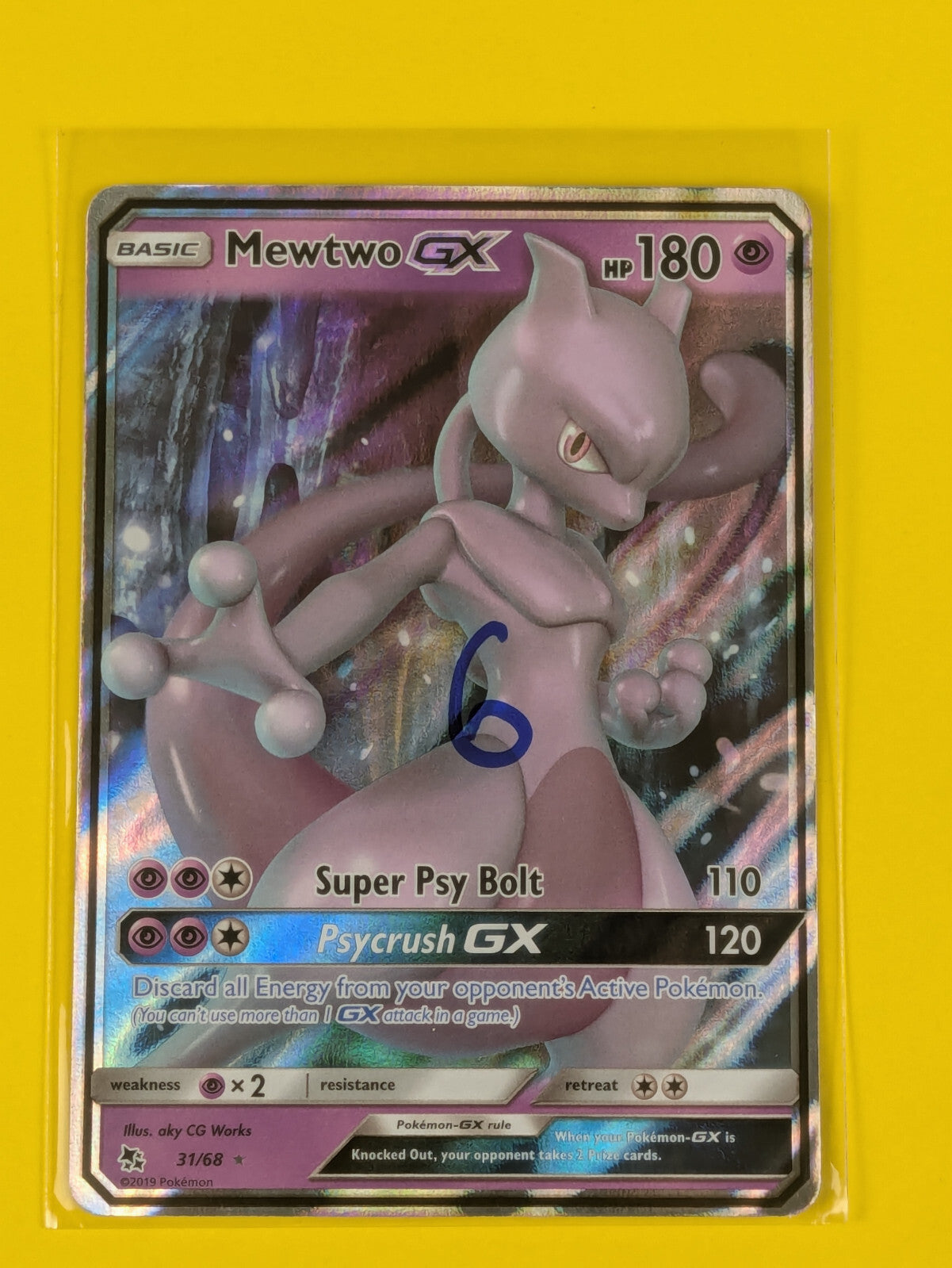 Mewtwo GX - 31/68 - Ultra Rare Hidden Fates - Pokemon Card - NM