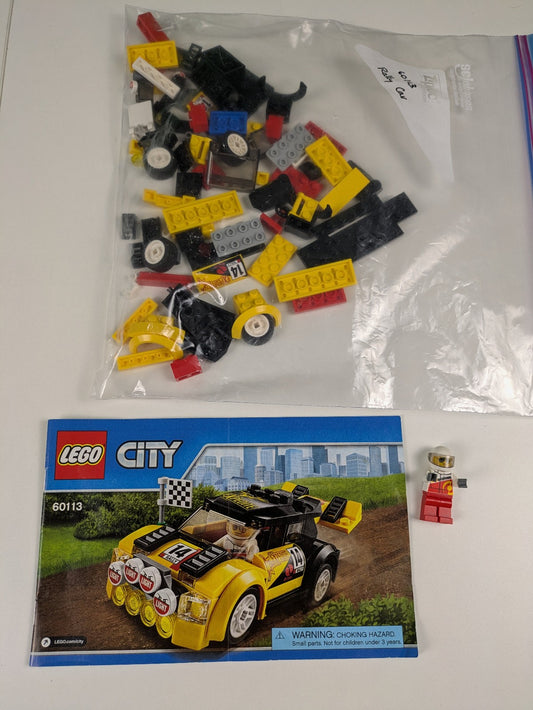 Lego Town: City: Race: Rally Car Set 60113 - w/ Instructions