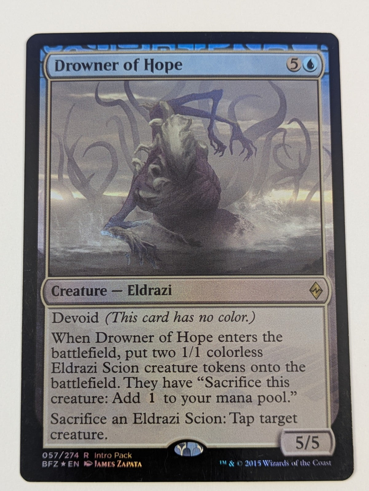 MTG: Battle for Zendikar Promos: Drowner of Hope Foil #057/274 Promotional - NM