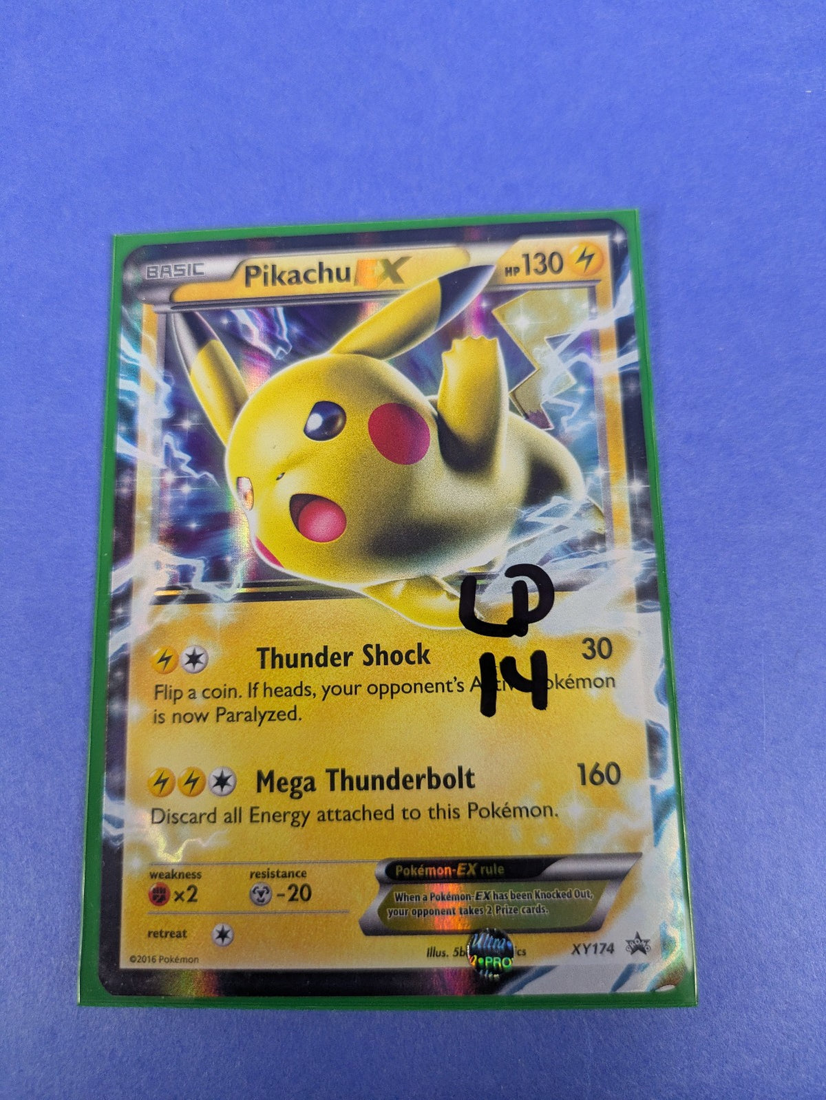 Pikachu EX - XY174 - Promo Holo XY Black Star Promos - Pokemon Card - LP