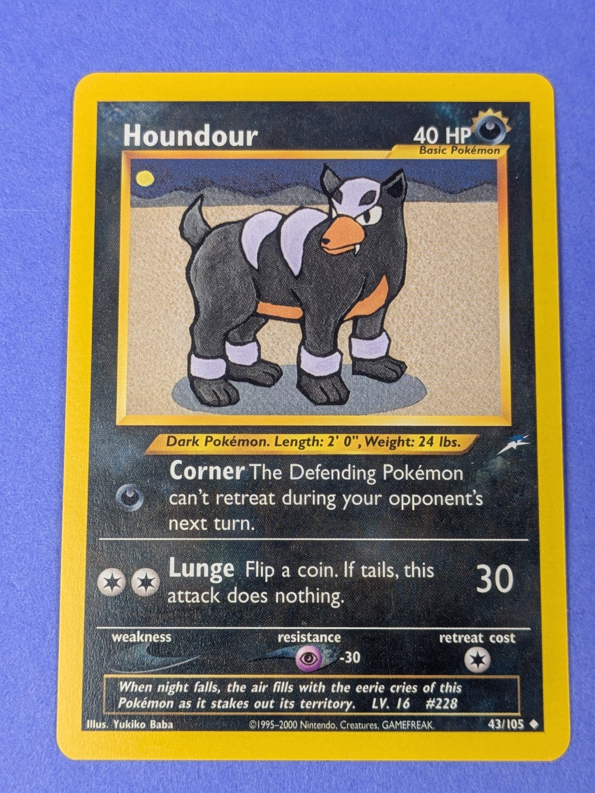 Houndour - 43/105 - Uncommon Neo Destiny - Pokemon Card - NM