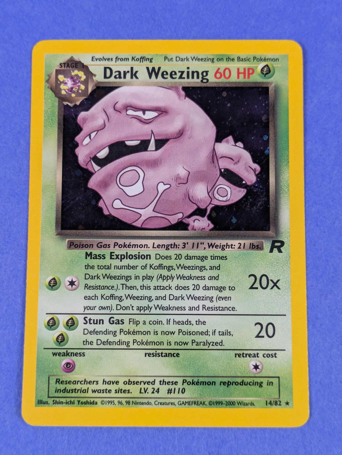 Dark Weezing - 14/82 - Holo Unlimited Team Rocket - Pokemon Card - MP