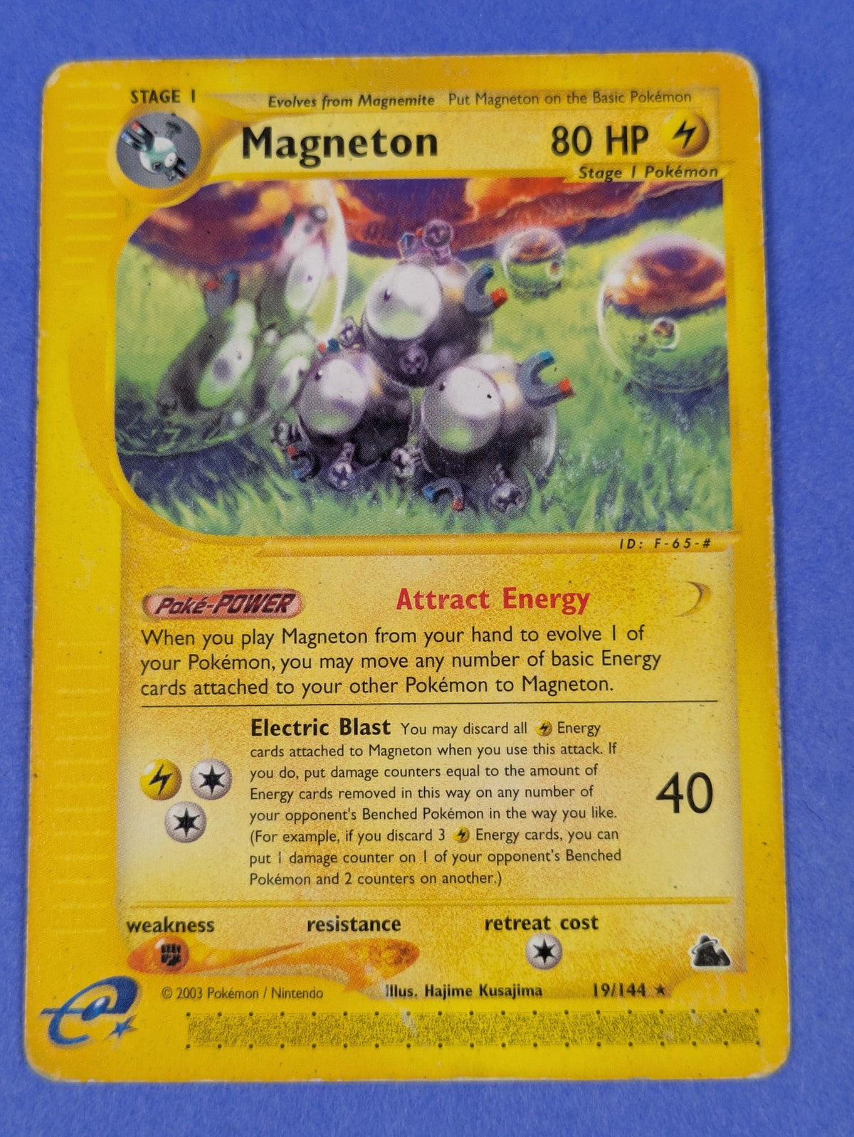 Magneton - 19/144 - Rare Skyridge - Pokemon Card - HP
