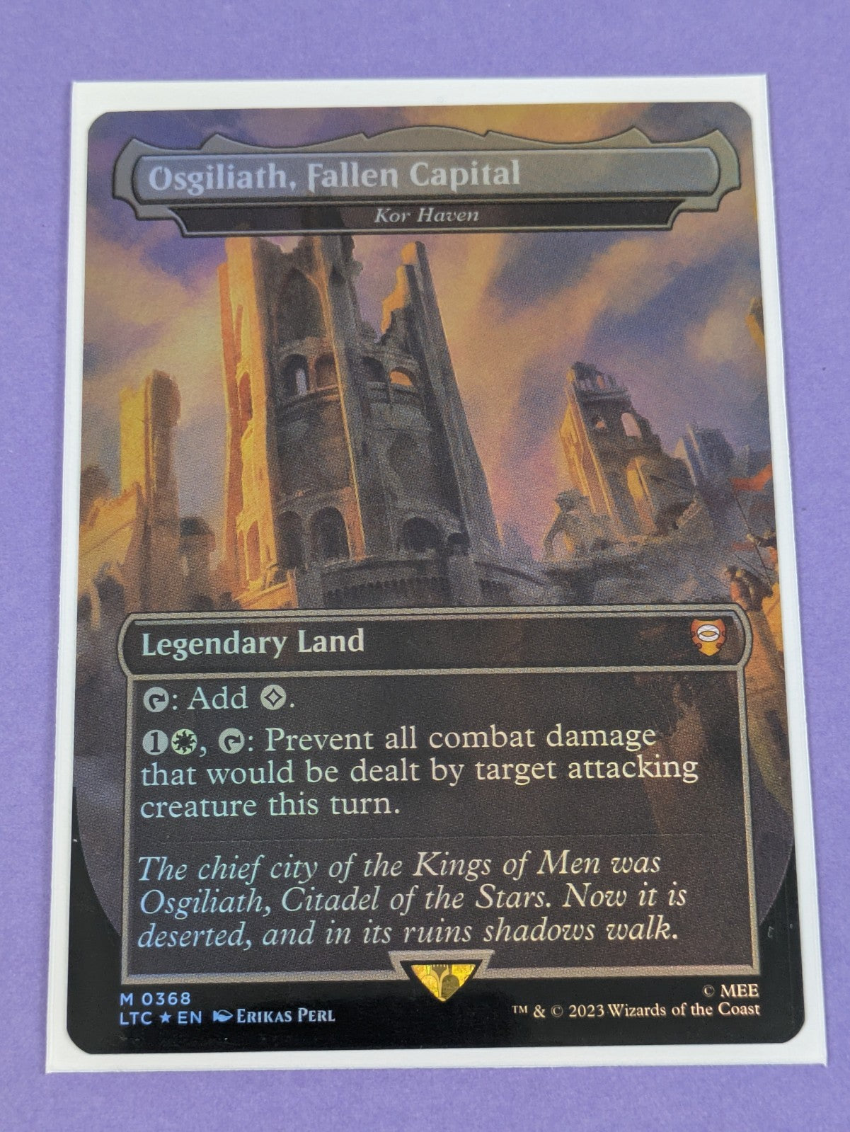 MTG: LOTR: Osgiliath, Fallen Capital - Kor Haven Foil Borderless #0368 Mythic NM