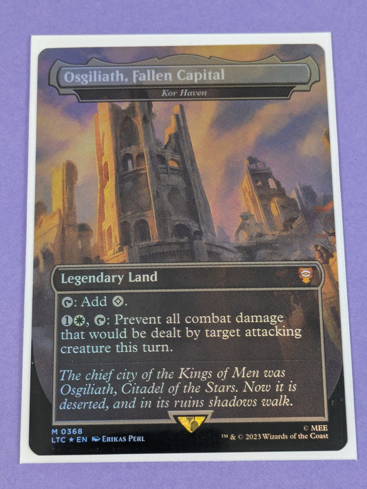 MTG: LOTR: Osgiliath, Fallen Capital - Kor Haven Foil Borderless #0368 Mythic NM