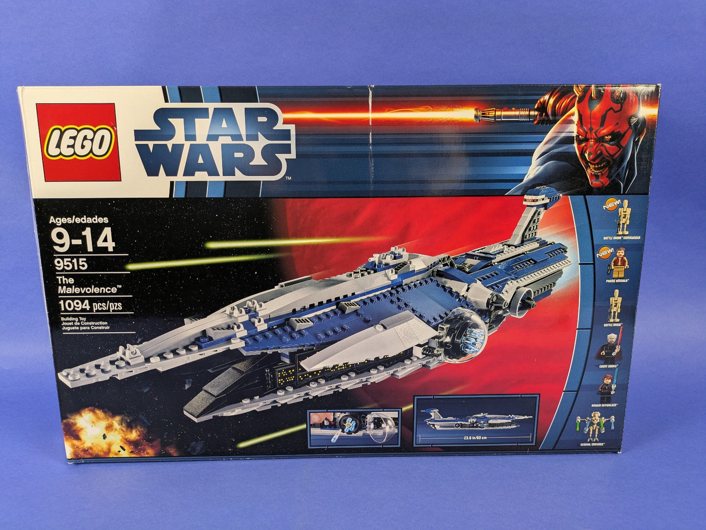 Lego Star Wars: The Clone Wars: The Malevolence Set 9515 Complete Set