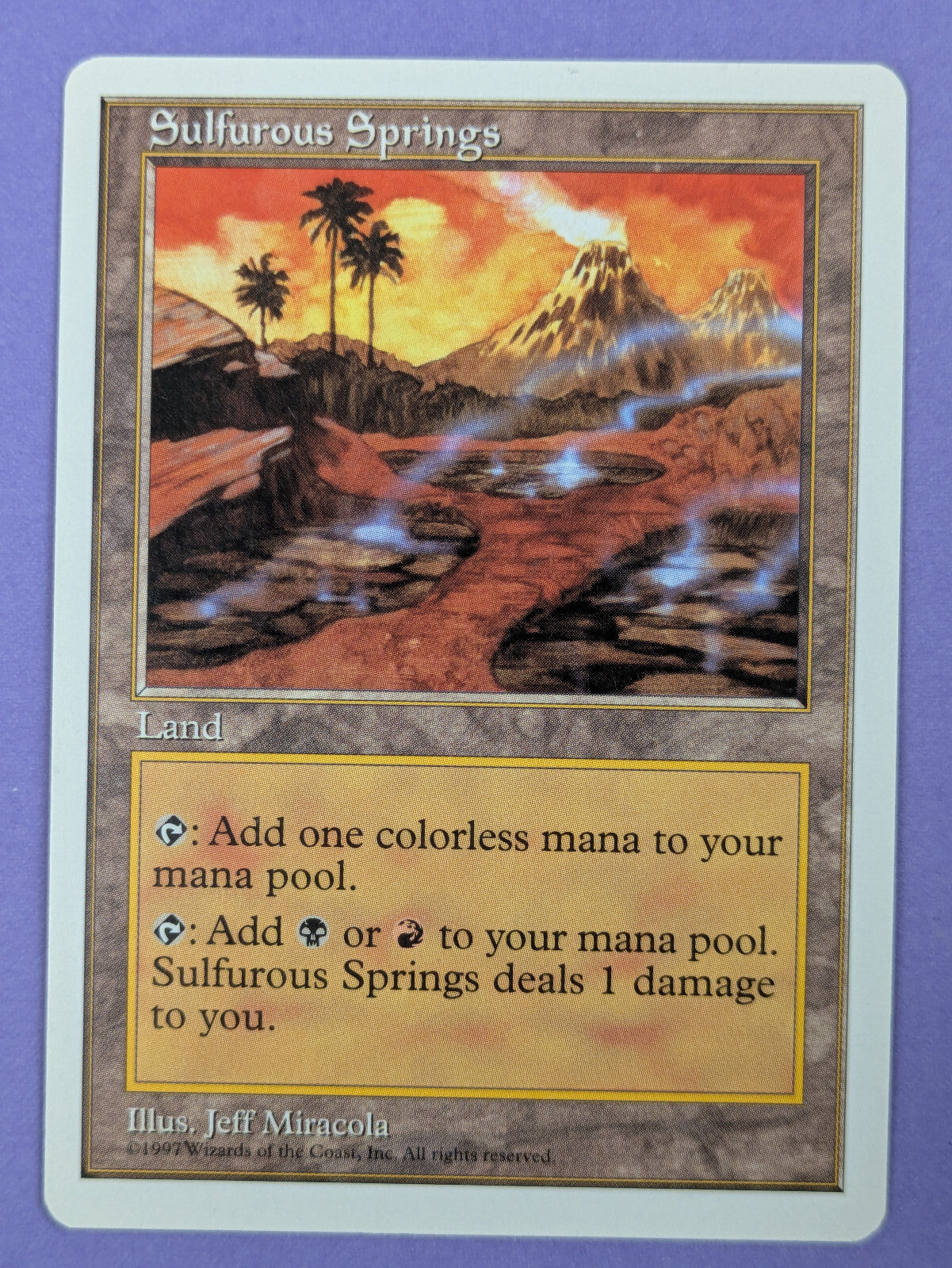 MTG Magic The Gathering: Fifth Edition (5ED): Sulfurous Springs Rare - LP