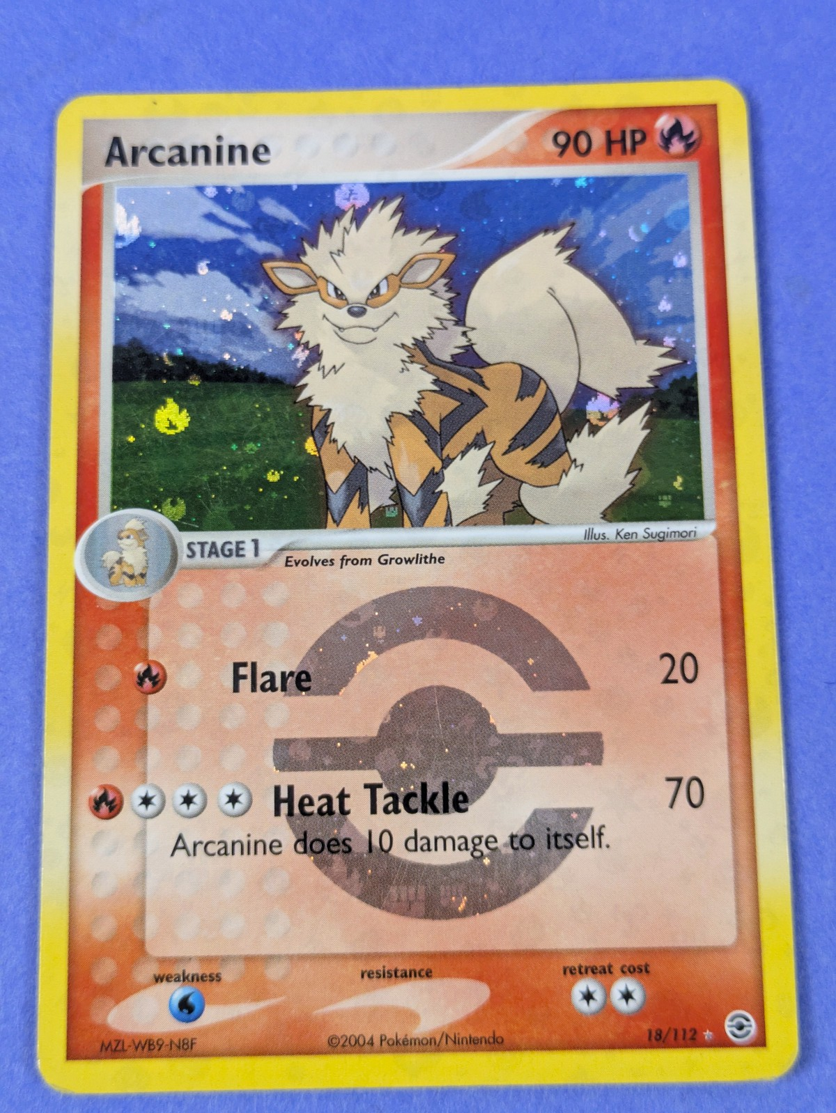 Arcanine [Reverse Holo] 18/112 - Pokemon Card - MP