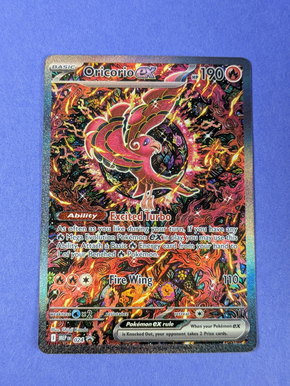 Oricorio ex - MEP024 - Holo Promo Mega Evolution Promos - Pokemon Card - NM