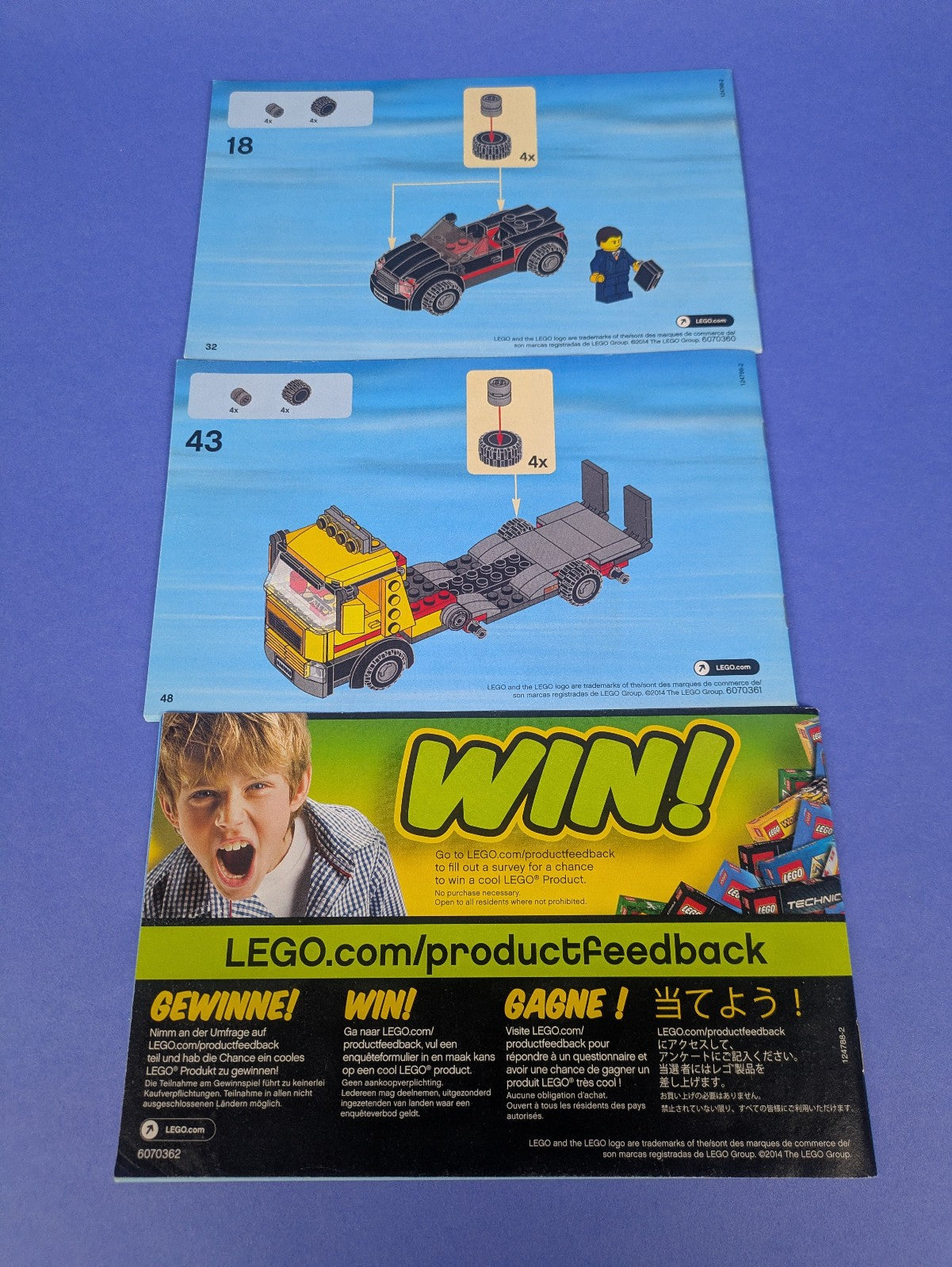 Lego Town: City: Traffic: Auto Transporter Set 60060 - w/ Instructions