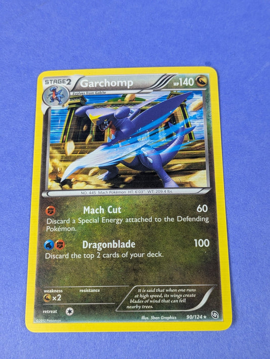 Garchomp - 90/124 - Rare Holo Dragons Exalted - Pokemon Card - LP
