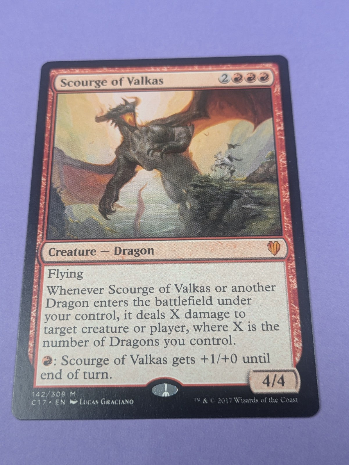 MTG Magic: Commander 2017: Scourge of Valkas #142/309 Mythic - NM