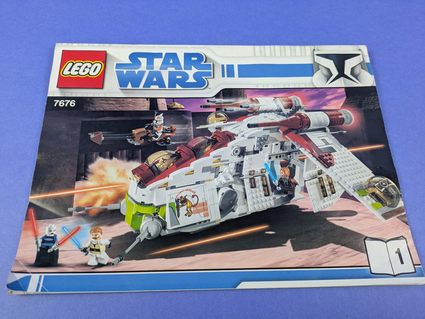 LEGO Star Wars Republic Attack Gunship 7676 Complete Set Pre-Owned