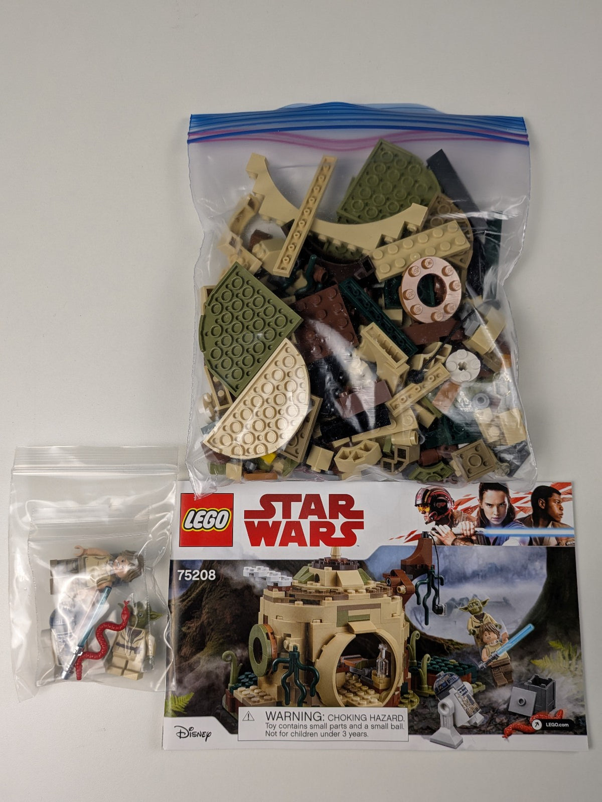 LEGO Star Wars Yoda's Hut 75208 Complete Set Pre-Owned