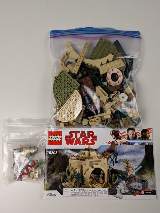 LEGO Star Wars Yoda's Hut 75208 Complete Set Pre-Owned