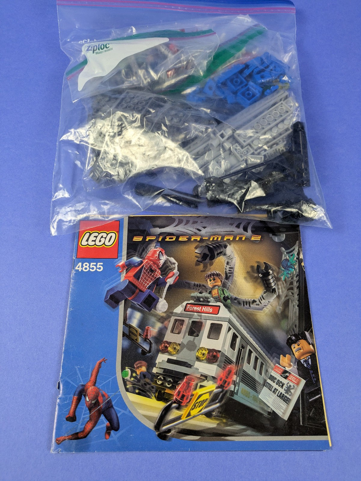 LEGO Spider-Man Spider-Man's Train Rescue 4855 Complete Set Pre-Owned