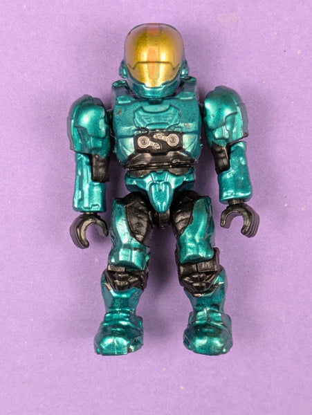HALO Mega Bloks Construx UNSC Teal Cyan Armor Spartan Eva Figure